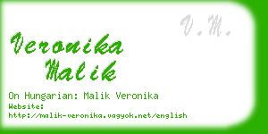 veronika malik business card